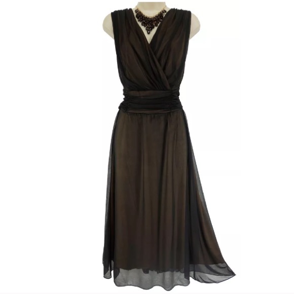 dressbarn/ db established 1962 Dresses & Skirts - 20W 2X▪️BLACK MESH DRESS W/NUDE LINING Plus Size
